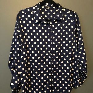 Ann Taylor PolkaDotted Button down